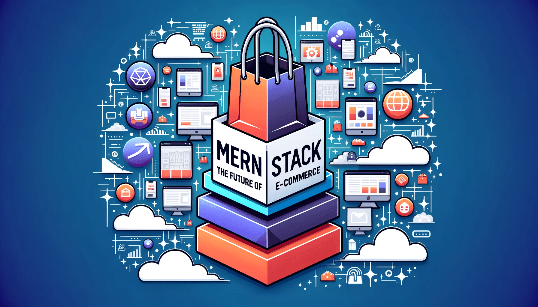 mern stack ecommerce illustration