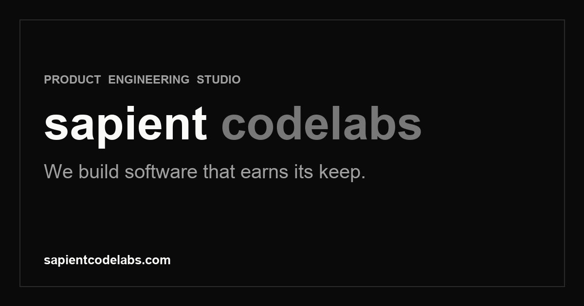 Software Product Engineering Studio | Sapient Codelabs